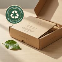 Boîtes d'expédition en papier ondulé biodégradable et écologiques personnalisées pour chaussures et vêtements, emballage biodégradable
