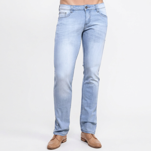 Jeans da Uomo Slim Fit a Vita Media in Denim di Cotone Traspirante, Collezione Casual Prodotta in Bangladesh - Product Image 2