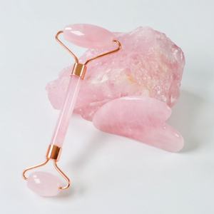 Rouleau <span class=keywords><strong>de</strong></span> <span class=keywords><strong>jade</strong></span> naturel Gua Sha, <span class=keywords><strong>pierre</strong></span> anti-âge pour le visage, massage, ensemble <span class=keywords><strong>de</strong></span> rouleaux <span class=keywords><strong>de</strong></span> <span class=keywords><strong>jade</strong></span> en quartz rose - Product Image 4