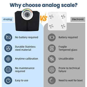 एंटी-स्लिप सतह ब्लैक मैकेनिकल स्केल बैटरी मुक्त पैमाने पर बीएमआई यांत्रिक वजन 180 किलोग्राम - Product Image 4