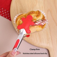 Ensemble de 5 ustensiles de cuisson de Noël réutilisables et écologiques, compatibles micro-ondes : spatule en silicone, pinceau à huile, fouet à œufs, outil à pâtisserie