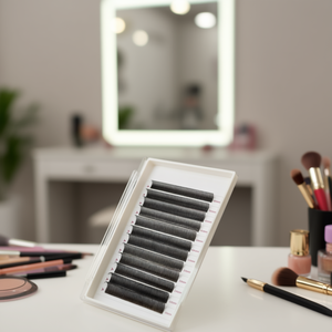 Extensiones de Pestañas Rusas de Cachemira Negro Mate, Bandejas de Volumen, Suministros de Seda PBT Coreana, Extensiones de Pestañas al por Mayor, Libres de Crueldad Animal - Product Image 4