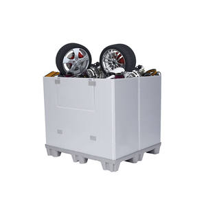 Boîte-palette en plastique Jumbo de <span class=keywords><strong>2000</strong></span> litres avec réservoir de stockage de liquide en vrac à orifice de remplissage supérieur pour détergents industriels et solutions chimiques - Product Image 3