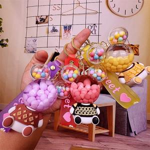 พวงกุญแจหัวหนูสุดสร้างสรรค์ใหม่สุดฮอตสีสันสดใสเสื้อผ้ารูปถั่วพวงกุญแจน่ารักใส่น้ำมันเข้าไปในขวดเมาส์พร้อมของเหลวขายส่ง - Product Image 2