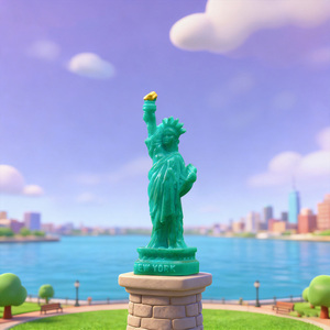 Statuette miniature <span class=keywords><strong>de</strong></span> la Liberté et <span class=keywords><strong>Coupe</strong></span> <span class=keywords><strong>du</strong></span> <span class=keywords><strong>Monde</strong></span>, ornements décoratifs, mini figurines en résine pour cadeau souvenir et décoration <span class=keywords><strong>de</strong></span> porte-clés - Product Image 2