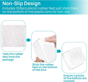 Ensemble de 12 organiseurs de tiroirs en <span class=keywords><strong>plastique</strong></span> transparent, empilables, avec séparateurs, plateau en acrylique transparent, <span class=keywords><strong>rangement</strong></span> en <span class=keywords><strong>plastique</strong></span> pour épices, antidérapant - Product Image 6