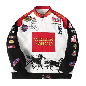 Chaqueta de Carreras Bordada con Logotipo Personalizado al por Mayor, Chaqueta Bomber de Carreras Nascar Extra Grande de Algodón Acolchado para Hombre - Product Image 1