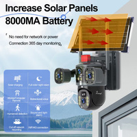 Hienergy EseeCloud App 4G caméra de vidéosurveillance solaire double objectif HD détection de mouvement IP66 étanche 360 degrés vue Wifi connectivité