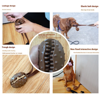 Jouet interactif pour chien, jouet à mâcher en caoutchouc en forme de grain de café avec poignée de traction en corde élastique pour l'entraînement