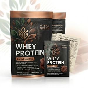 Bolsita en polvo de proteína aislada de suero de leche de chocolate hidrolizado estándar de oro al por mayor buena para pérdida de peso de hombres adultos - Product Image 1