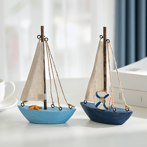 Modellino di <span class=keywords><strong>barca</strong></span> <span class=keywords><strong>a</strong></span> <span class=keywords><strong>vela</strong></span> mediterranea retrò colorata e <span class=keywords><strong>barca</strong></span> in legno Hailan, articoli decorativi, decorazione per la casa, accessori per la fotografia professionale - Product Image 4