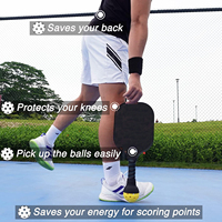 Logo personnalisé Pickle Ball Accessoires Ventouse Cueilleur Outil Supérieur Pickleball Ball Retriever Pick up Pickleball Balls Pickleball
