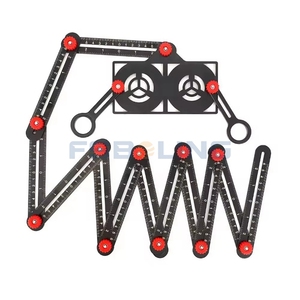 Juego de reglas de ángulo ajustable FSBOLING regla plegable de aluminio Regla de medición <span class=keywords><strong>multi</strong></span>ángulo - Product Image 1