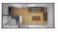 Maison conteneur démontable, maison préfabriquée à ossature acier en kit, assemblage rapide pour bureau, hébergement, station balnéaire et camping