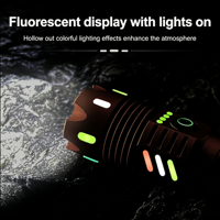 Linterna LED de Alta Potencia de 4 LED y 6200 Lúmenes, Linterna Fluorescente para Camping, Recargable, Potente, Táctica, EDC