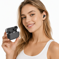 Max60 TWS Nirkabel Stereo Semi-in-Ear untuk Earbud 5.4 Daya Tahan Lama Latensi Rendah IPX4 Tahan Air Kontrol Sentuh Peredam Kebisingan ENC