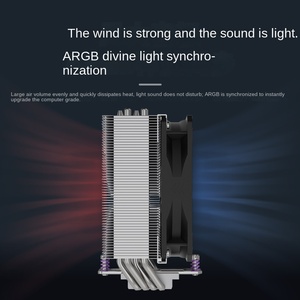 Pro Artist X600pro 120mm Air-Cooled CPU Radiator Four Copper Tube Six Heat Pipe <b>Computer</b> Case Silent <b>Fan</b> 25dBA RGB LED Alloy Com - Product Image 2