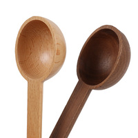 Cuillères à mesurer polyvalentes en bois pour café moulu, thé, sucre, assaisonnement, en stock