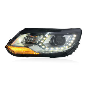 Pour Volkswagen Nouvelle <span class=keywords><strong>Tiguan</strong></span>, ensemble de phares 2013-2015, feux de jour à LED modifiés, lentille de phare au xénon - Product Image 4