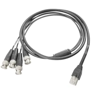 Personalizada de fábrica de Montagem RJ45 Super Cat5 6 5e Blindado para BNC Macho Cabo de Ligação de Rede de Vigilância de Vídeo fio de linha de dados cabo