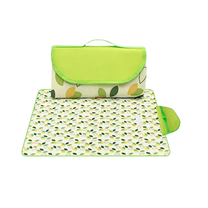 Tapete de Picnic Plegable con Diseño Floral, Tela Oxford Verde, Rectangular, para Acampar al Aire Libre, Uso en Todas las Estaciones - Product Image 1