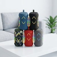 Haut-parleur d'extérieur amélioré 5.4 avec LED RGB, conception étanche, radio FM, basses puissantes, transport épaule, audio bidirectionnel, 3000-5000mAh