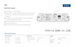 Interruptor de CA Skydance DH DALI, pantalla numérica <span class=keywords><strong>DT7</strong></span> de 2 canales, certificación DALI2, interruptor de luz LED de 2 direcciones - Product Image 3