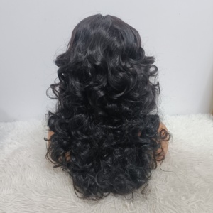 Letsfly วิกผมลอนคลื่นแบบหลวมพร้อมหน้าม้า ราคาพิเศษ 78$ ขนาด 22 นิ้ว  ฐานลูกไม้ 1×3  เส้นผมแท้ Remy เกรด 10A  จัดเรียงเกล็ดผมอย่างดี - Product Image 5