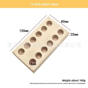 Wooden Pliers Organizer With Round And Pointed Nozzles Multi Functional <b>Desktop</b> <b>Shelf</b> Perforated Base Standing Type - Product Image 5