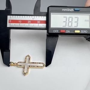 En gros Personnalisé Zircon Naturel Coquillage <span class=keywords><strong>Croix</strong></span> Pendentifs Métal <span class=keywords><strong>Nacre</strong></span> Collier Charmes Pour La Fabrication De Bijoux DIY Accessoires Matériel - Product Image 6