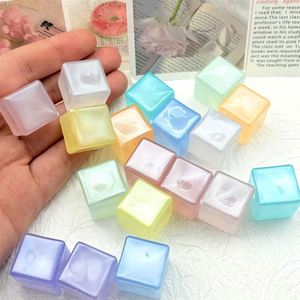 18mm Glitter Acrylic Ice <b>Cubes</b> Luminous Square Gems for Kids Sensory Play Treasure Hunt Game Party Favors - Product Image 3