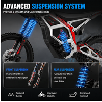 Expédition rapide depuis les États-Unis, moto électrique tout-terrain à grande vitesse 15000W, 72V 40AH, moto électrique tout-terrain pour adultes, AP-15 Pro, utilisation hors route