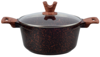 Casserole Ronde en Aluminium Coulée Moderne à Motif Tout Design, Saine et Antiadhésive, pour la Cuisine à Domicile