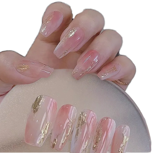24 piezas <span class=keywords><strong>de</strong></span> parche <span class=keywords><strong>de</strong></span> uñas postizas <span class=keywords><strong>de</strong></span> <span class=keywords><strong>Ballet</strong></span> largo decoración <span class=keywords><strong>de</strong></span> aceite brillante textura <span class=keywords><strong>de</strong></span> mármol desmontable y características <span class=keywords><strong>de</strong></span> uso hechas <span class=keywords><strong>de</strong></span> Material Artificial - Product Image 3