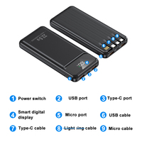 Banques d'alimentation portables personnalisées avec logo, 20000 mAh, charge rapide, 20000 mAh, 20000 MAH