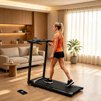 Tapis de course électrique domestique avec moteur 0,65 CV, capacité de charge 100 kg, équipement d'exercice intérieur pour salon, tapis de marche