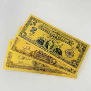 卸売 ドル紙幣 模造品 1899年 1ドル 2ドル 5ドル 記念紙幣 24K金箔紙幣 映画の小道具 - Product Image 4