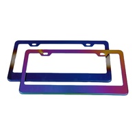 Cadre de plaque d'immatriculation en plastique durable et étanche avec logo personnalisé imprimé pour la plaque des États-Unis
