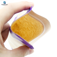Vente en gros d'emballages compostables Emballage biodégradable en PLA Pochette en papier kraft avec fermeture éclair sur le dessus Sacs à fermeture éclair gratuite pour aliments