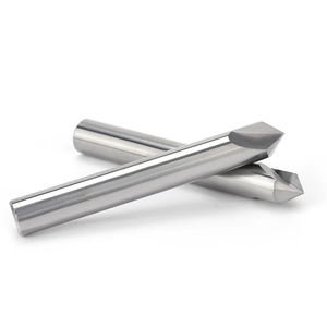 Solid Carbide 4 Flute <strong>Chamfer</strong> Endmill <strong>45</strong> <strong>Degree</strong> Grooving Tool Gear Cutter Carbide Milling Cutter - Product Image 2