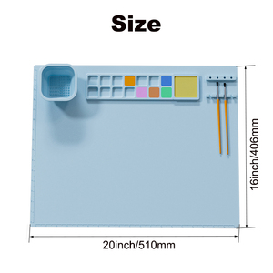 Tapete de Silicona para Pintar y Manualidades, Antiadherente, de 20x16 Pulgadas, con Vaso de Limpieza para Creaciones DIY - Product Image 2