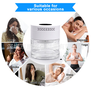 Purificateur d'air, humidificateur et diffuseur 3-en-1, 1,0-2,5 L, alimenté par USB, pour usage domestique - Product Image 3