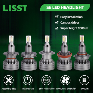 Bộ đèn LED ô tô siêu sáng 6000k 45w 9000lm, có logo tùy chỉnh, các loại H1 H4 H7 H11 9005 9006 9012 - Product Image 2