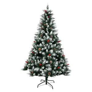 Новогодний Декор 2022, искусственная Рождественская елка со снегом, ягодные сосновые орехи для украшения дома, новогодняя елка Xmax