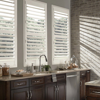Nuevos Diseños de Persianas Horizontales de PVC y Madera para Exteriores, Cocina, Baño, Ventanales, Persianas Blancas Tipo Louver