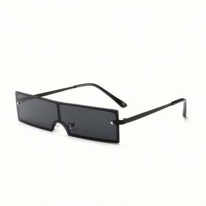 Gafas de Sol de Metal sin Montura para Mujer, Lentes de Una Pieza, Montura Pequeña Rectangular, Novedad 2020 - Product Image 6