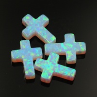 Bijoux Pierre Vente en Gros Opale Synthétique Pierre Précieuse OP16 Croix Forme Pierre Précieuse Lâche
