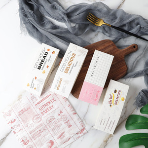 Kotak kertas kemasan Sandwich karton dicetak kertas pembungkus Sandwich tahan gemuk kemasan makanan sekali pakai cetak Offset - Product Image 4
