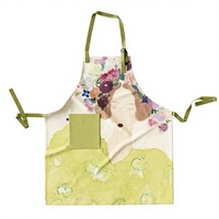Delantal de Cocina de Lino y Algodón con Estampado Digital Personalizado, Ecológico, Sin Mangas, para Adultos, Sin Pedido Mínimo, con Etiqueta Privada para Marcas Minoristas