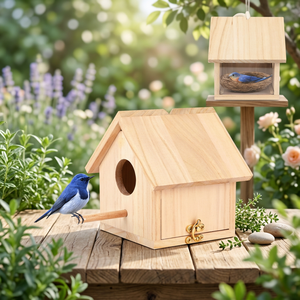 Custom Wooden Printed Pet <b>Houses</b> with Paste Closure Manufacturer for Dogs and <b>Cats</b> with Flexible Sizes - Product Image 1